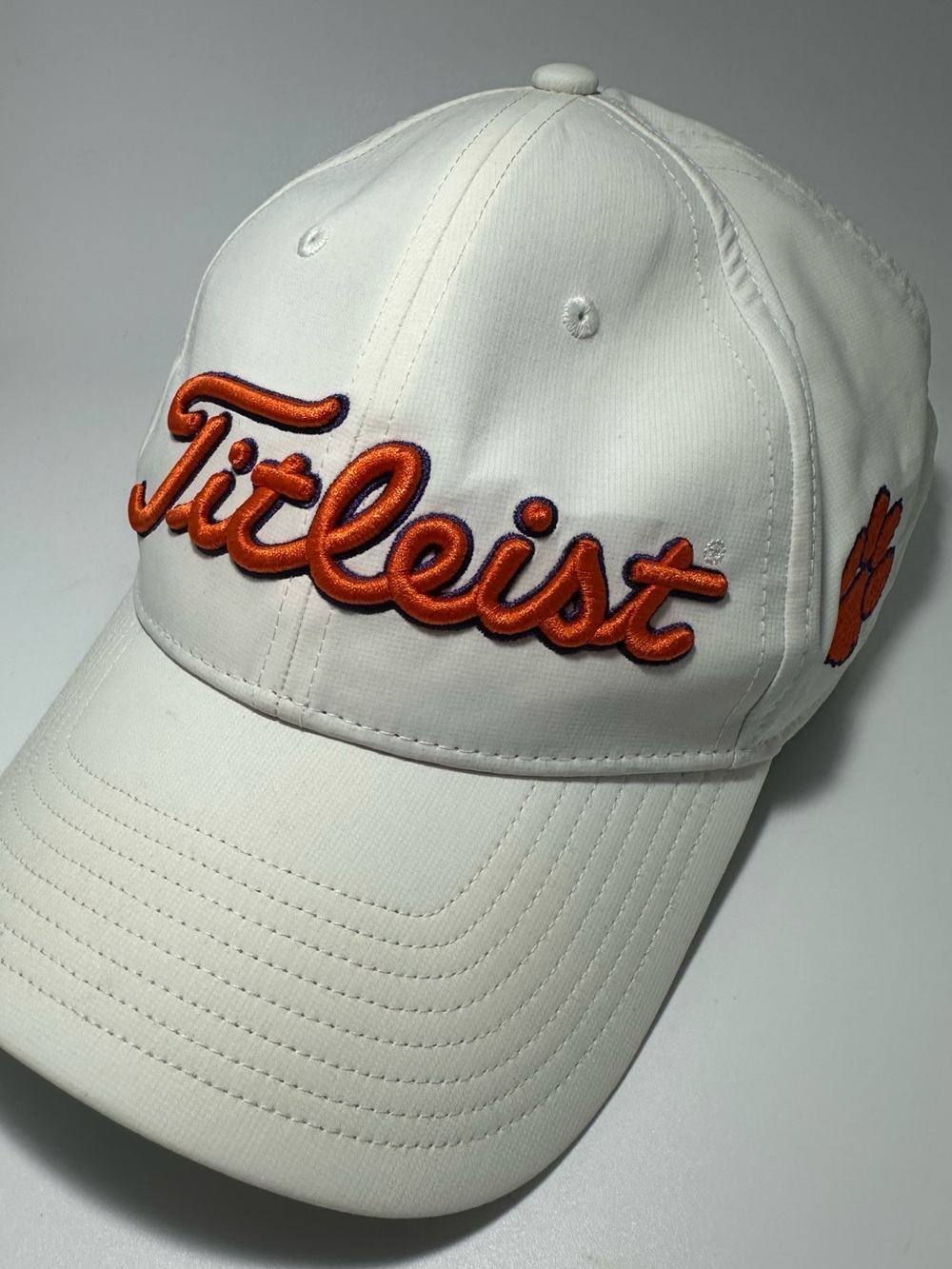Titleist White Baseball Cap with Clemson Logo